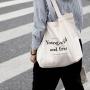 Eco Friendly Large Capacity Custom Logo Printed Plain Cotton Canvas Shopping Tote Bag