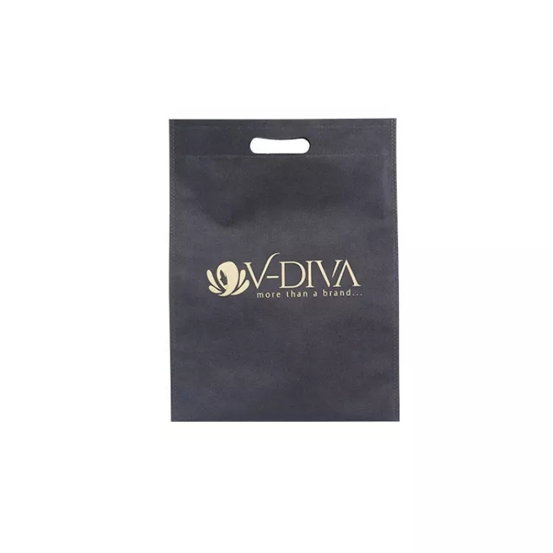 Wholesale colorful eco friendly custom logo reusable die cut cut non woven shopping bag