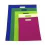 Wholesale colorful eco friendly custom logo reusable die cut cut non woven shopping bag