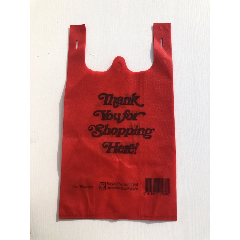 D cut pp non woven T-shirt bag custom printing Easy degradation non-woven shopping bags gift shopping bags