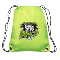 Wholesale promotional polyester nylon waterproof custom logo sport drawstring gym backpack bags