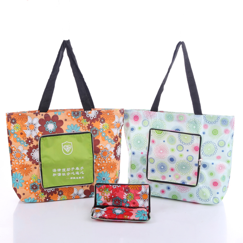 Wholesale Reusable Foldable  Bag Grocery Shopping Tote Bag Easy Carry Large Capacity