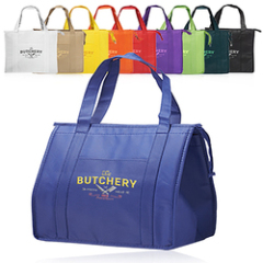 Wholesale Preimum Non-woven Aluminum Film Insulated Cooler Bag Custom Logo Thermal Cooler Bag