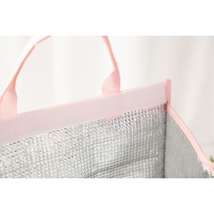 Wholesale Preimum Non-woven Aluminum Film Insulated Cooler Bag Custom Logo Thermal Cooler Bag