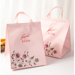 Wholesale Preimum Non-woven Aluminum Film Insulated Cooler Bag Custom Logo Thermal Cooler Bag