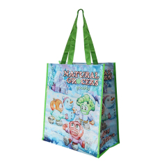 2022 Hot Sale custom logo printed eco friendly durable handled laminated pp woven shopping bag