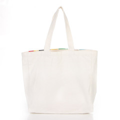 wholesale reusable eco friendly customized canvas tote shopping bags with logos