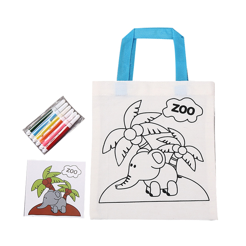 Cheap Factory price Custom  pictorial 12oz cotton canvas bag for kids