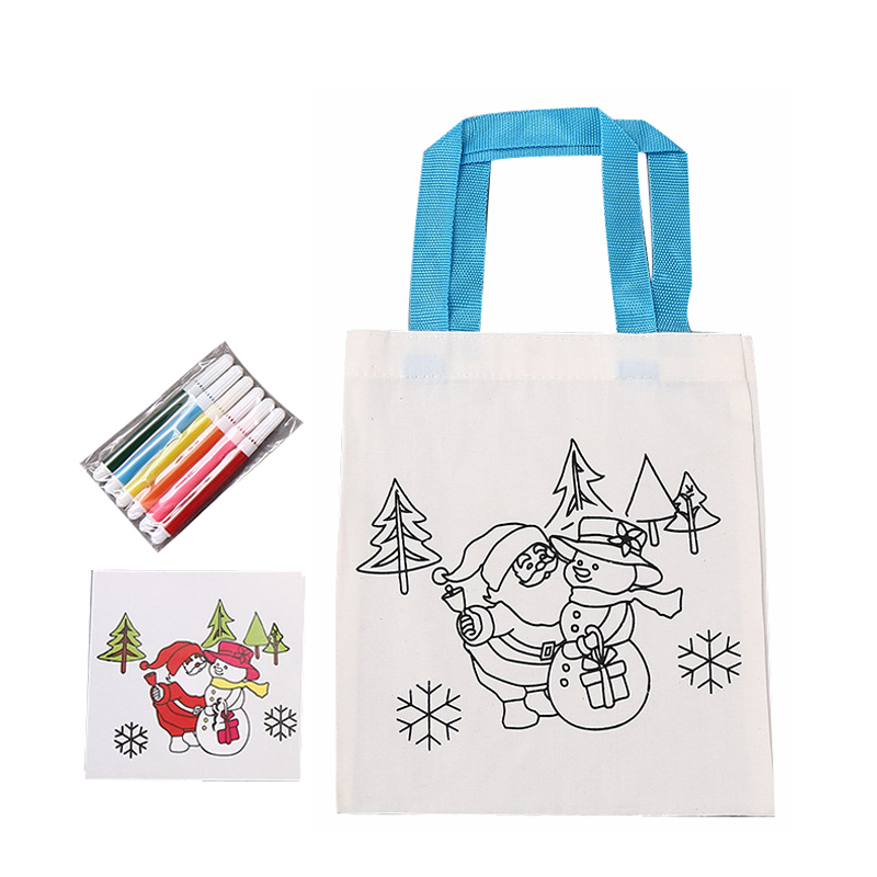 Cheap Factory price Custom  pictorial 12oz cotton canvas bag for kids