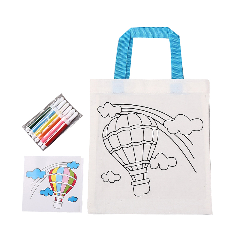 Cheap Factory price Custom  pictorial 12oz cotton canvas bag for kids