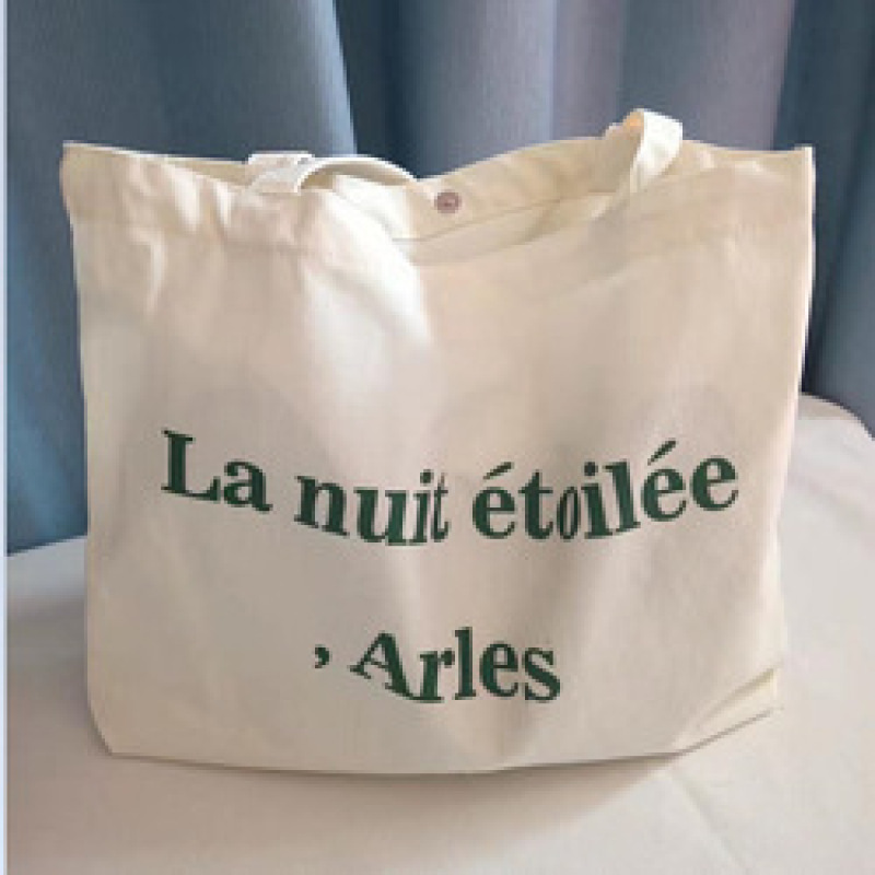 Female portable custom logo large capacity canvas shoulder tote bag for women