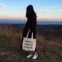 Female portable custom logo large capacity canvas shoulder tote bag for women