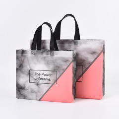 Wholesale portable eco friendly pp laminated non woven fabric shopping bag with logo