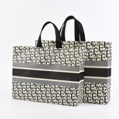 Wholesale portable eco friendly pp laminated non woven fabric shopping bag with logo