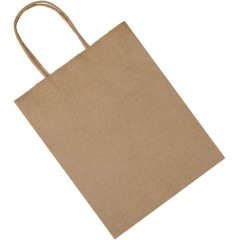 Wholesale High Quality Custom  Printed Brown Kraft  Paper Gift Shopping  Bag For Packaging