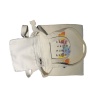 hot selling Factory price customized  white color digital printing 12oz shoulder handle canvas bag with zipper and inside pocket