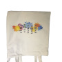 hot selling Factory price customized  white color digital printing 12oz shoulder handle canvas bag with zipper and inside pocket