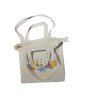 hot selling Factory price customized  white color digital printing 12oz shoulder handle canvas bag with zipper and inside pocket