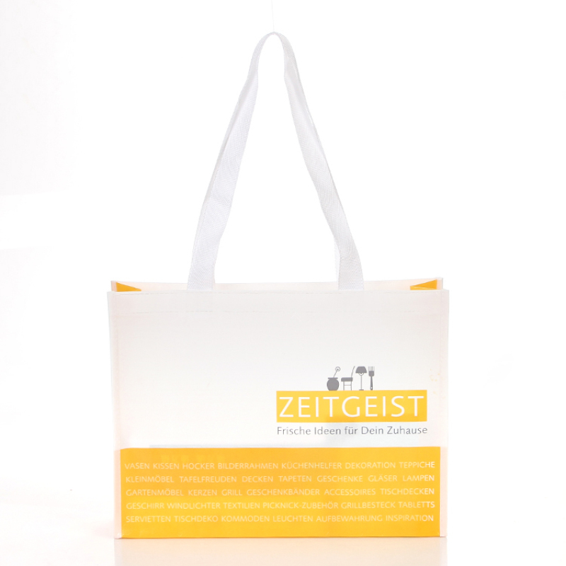high quality eco friendly laminated reusable printable logo non woven shopping tote bag