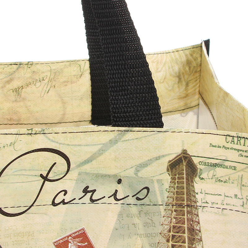 Promotional reusable customized printable logo laminated non woven tote shopping bag