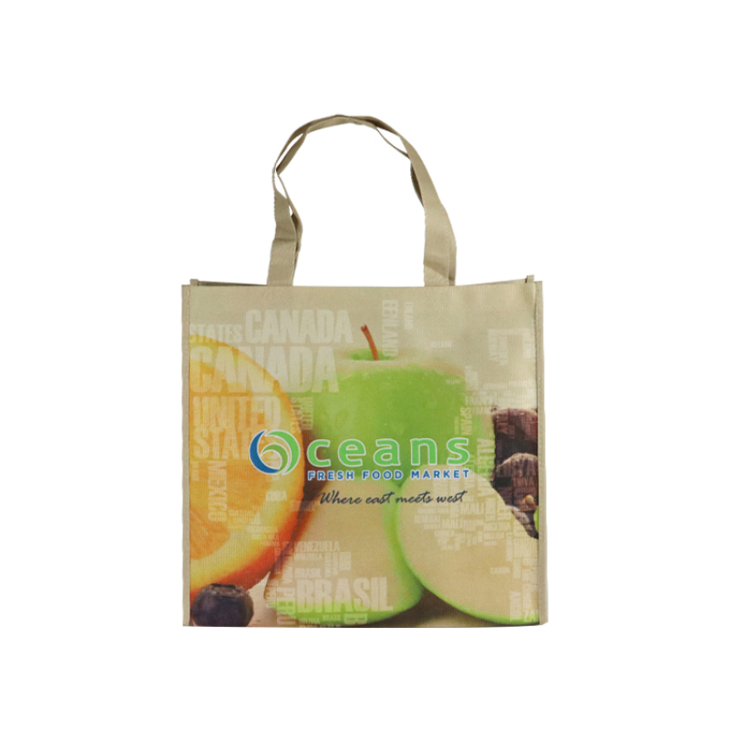 2021 hot selling cheap price Custom logo printing eco -friendly RPET Recycle Grocery Tote Non Woven Reusable Shopping Bag