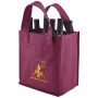 2021 promotional heavy duty non-woven 6 bottle wine tote bag for wine bottles