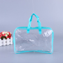 Custom Logo Clear PVC Cosmetic Bag Waterproof Transparent Cosmetic Makeup Bag Travel Toiletry Wash Bag
