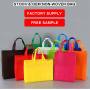 Free Sample Promotional Reusable Eco Grocery Shopping Non Woven Tote Bags