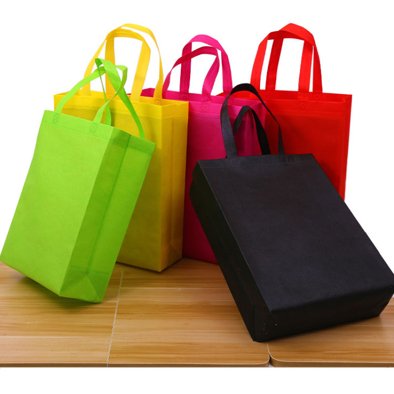 Custom Wholesale Stock Recycle Non Woven Shopping Eco Bags With Logo