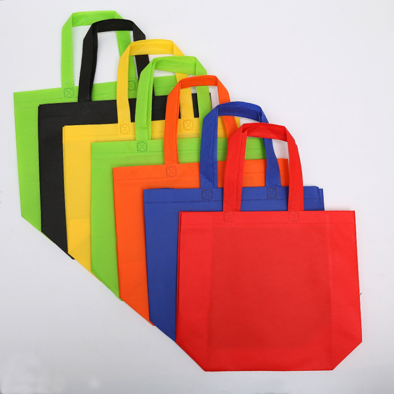 Custom Wholesale Stock Recycle Non Woven Shopping Eco Bags With Logo