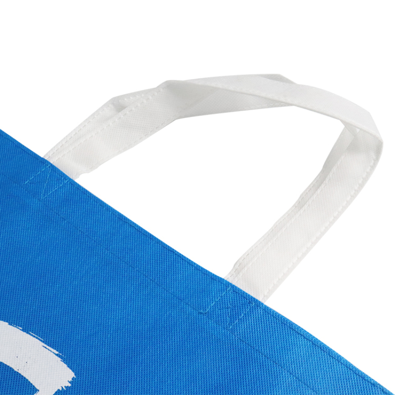 2021 New Custom Logo Printed Promotional Blue Pp Non Woven Bag Reusable Carry Shopping Tote Non Woven Bag