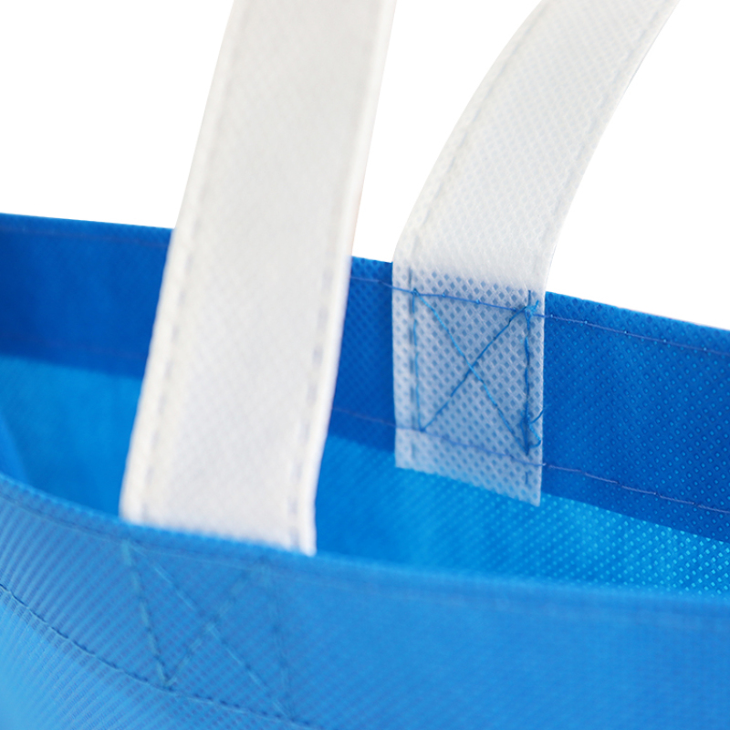 2021 New Custom Logo Printed Promotional Blue Pp Non Woven Bag Reusable Carry Shopping Tote Non Woven Bag
