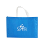 2021 New Custom Logo Printed Promotional Blue Pp Non Woven Bag Reusable Carry Shopping Tote Non Woven Bag