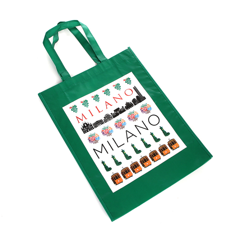 Portable customized printable pattern reusable pp non woven fabric shopping bag