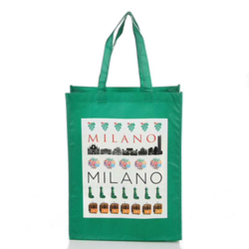 Portable customized printable pattern reusable pp non woven fabric shopping bag