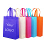 Stock blank promotional biodegradable eco friendly non woven bags for shopping with logo