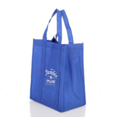wholesale extended handles portable customized non woven bags for shopping with logo