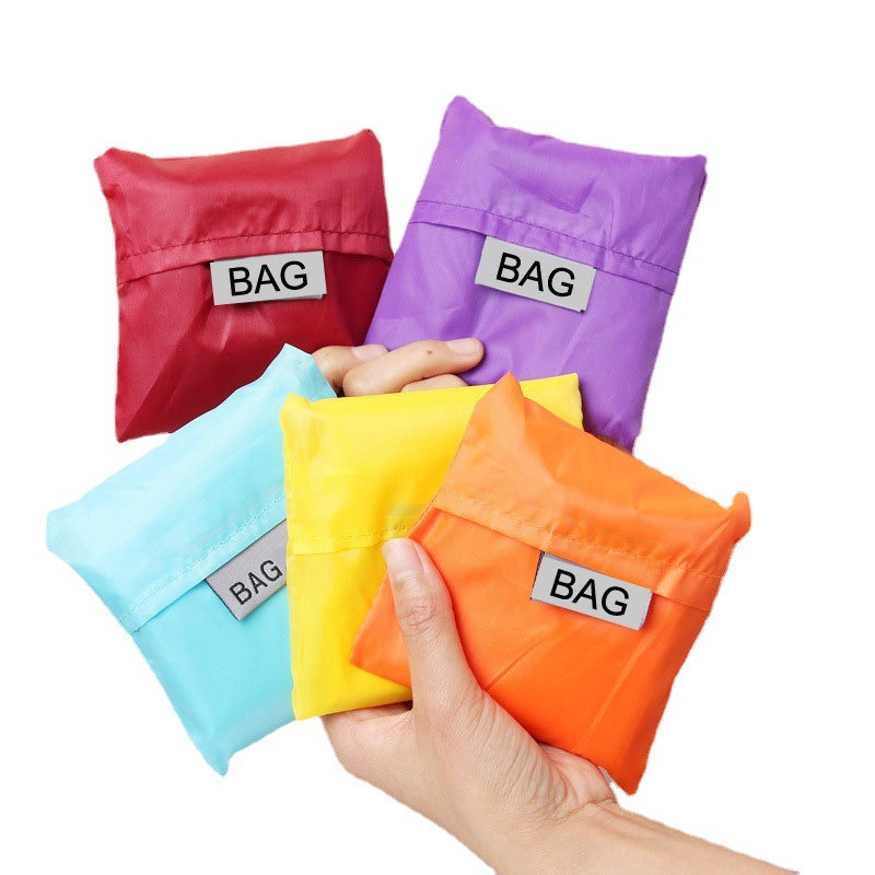 Custom logo eco friendly nylon grocery reusable polyester foldable shopping bag