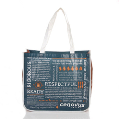 wholesale reusable eco-friendly laminated non woven grocery tote shopping bag custom