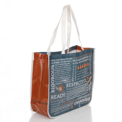 wholesale reusable eco-friendly laminated non woven grocery tote shopping bag custom