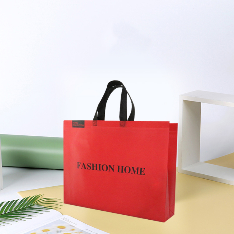 Wholesale Custom Laminated Non Woven Tote Bag Promotional Foldable Reusable Grocery Shopping Bag