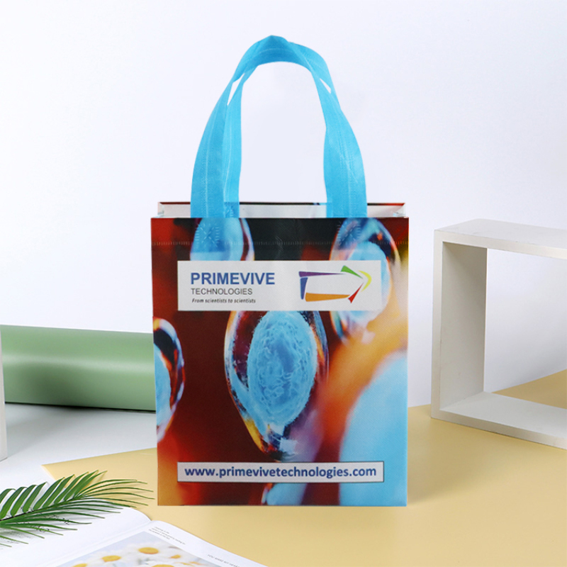 Promotional eco friendly reusable laminated non woven bags for shopping with custom logo