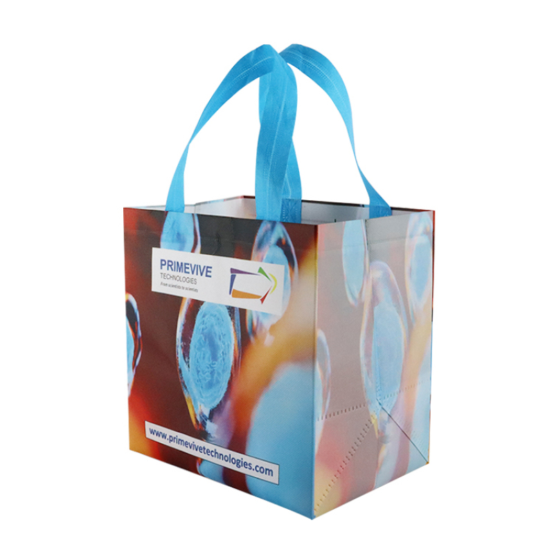 Promotional eco friendly reusable laminated non woven bags for shopping with custom logo
