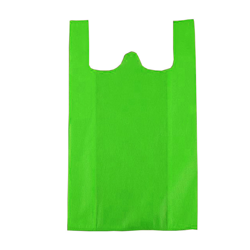 Wholesale Colorful Reusable    Non Woven T shirt Shopping bag with Customer Printed LOGO for Super Market