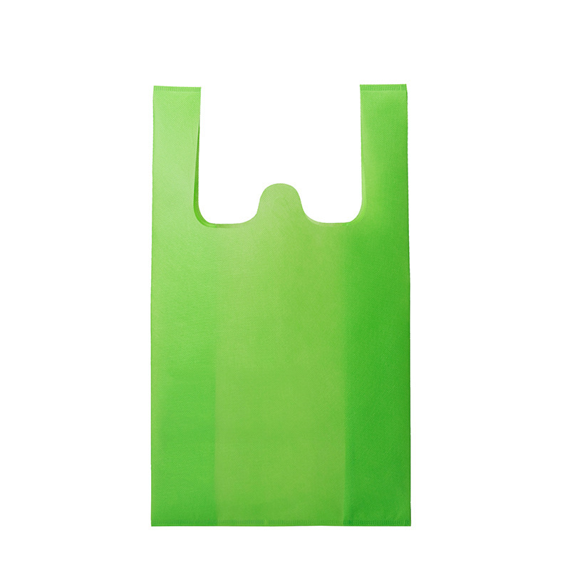 Wholesale Colorful Reusable    Non Woven T shirt Shopping bag with Customer Printed LOGO for Super Market