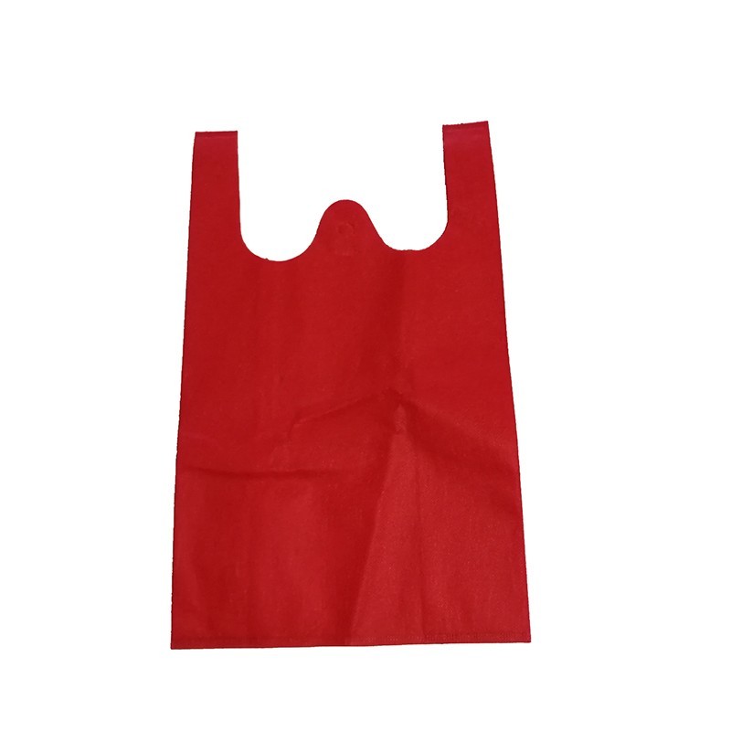 Wholesale Colorful Reusable    Non Woven T shirt Shopping bag with Customer Printed LOGO for Super Market