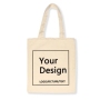 eco friendly recycled organic cotton blank custom printed tote canvas shopping bags