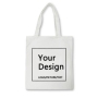 eco friendly recycled organic cotton blank custom printed tote canvas shopping bags