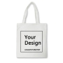 eco friendly recycled organic cotton blank custom printed tote canvas shopping bags