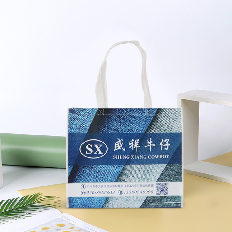 Promotional Custom Design Non-woven Fashion Grocery Shopping Laminated Pp Non Woven Tote Bag